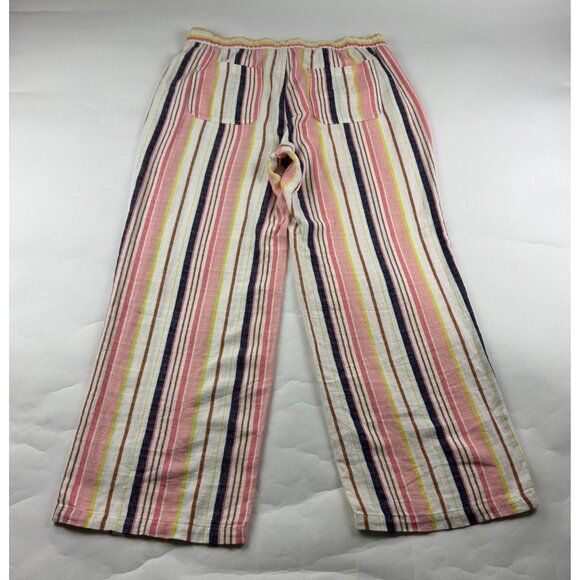Old Navy Bright Stripe Linen Blend Wide Leg Lounge Pant L - Picture 6 of 7